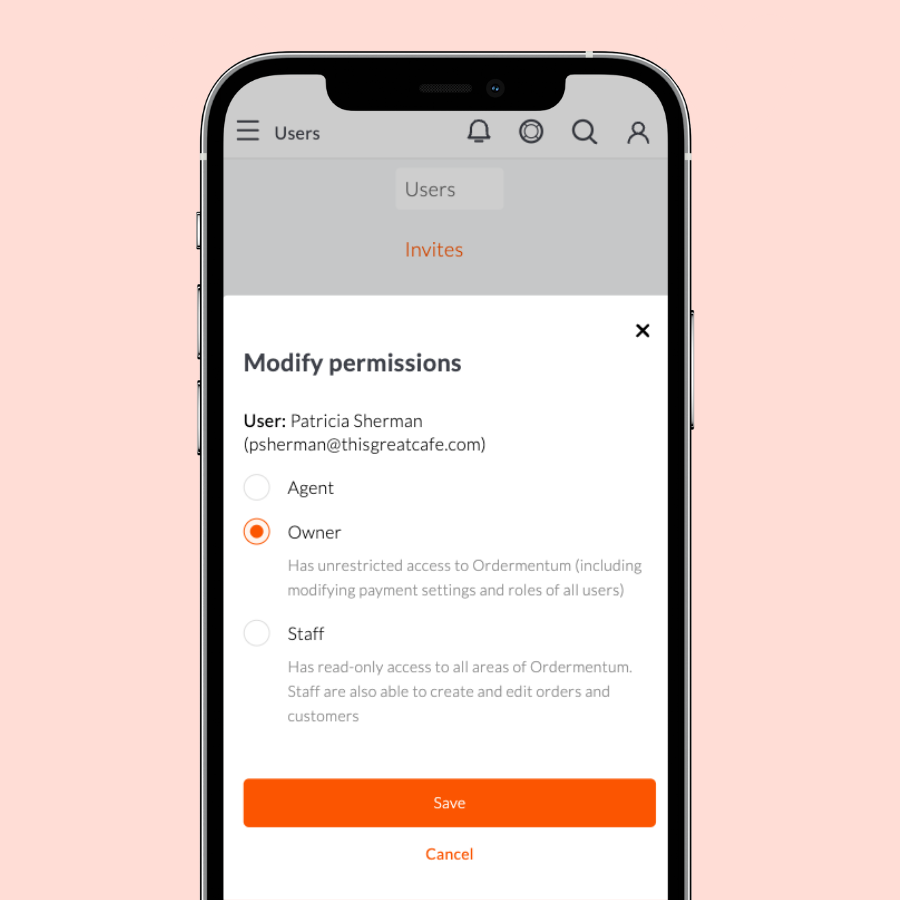 User roles protect your Ordermentum account from human error